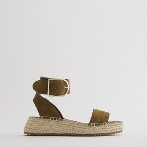 Zara suede Espadrilles, New With Tags! Size 38